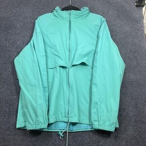 Vintage Eddie Bauer Jacket Mens Large Green Gore-Tex Full Zip Windbreaker 80s